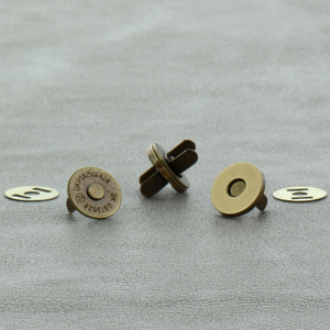 Sachet de 2 fermoirs magnétiques 14 mm - Bronze