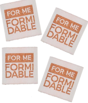 Lot de 4 étiquettes à coudre - For me formidable