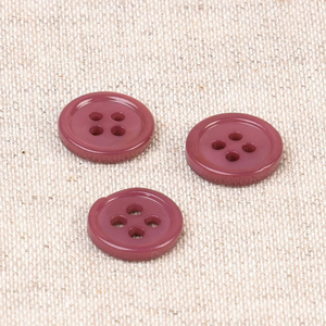 Bouton coquillage 4 trous 11 mm - Beaujolais