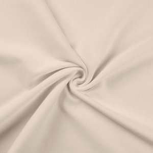Tissu jersey bord côte - Écru