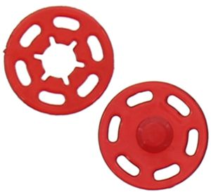 Bouton pression plastique - Rouge