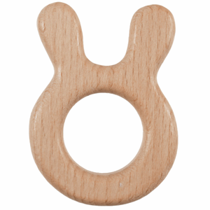 Anneau de dentition en bois - Tête de lapin