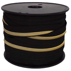 Fermeture nylon 5 mm lurex - Noir et or