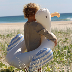 Sunnylife - Kids Pool Ring - Sid the Seagull - Blue Stripe