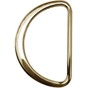 Demi anneau plat soudé 32 mm - Or jaune