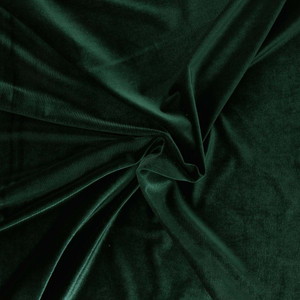Tissu velours stretch - Vert sapin