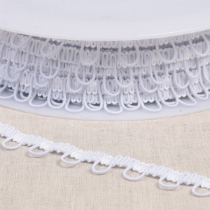 Galon ganse boutonnière élastique - Blanc