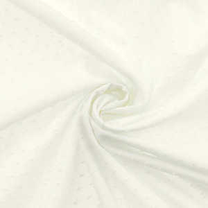 Tissu coton plumetis - Écru