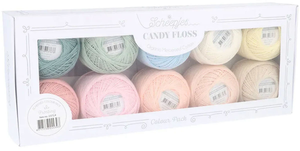 Coffret de 10 pelotes de coton perlé Scheepjes Candy Floss N°10 - Frosting