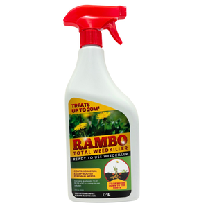 Rambo Total Ready to Use WeedKiller I Kills Weeds Down the Root I 1L