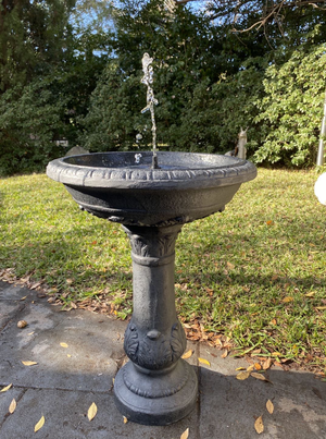 Solar Bird Bath Water Feature with Lights & Automation Function