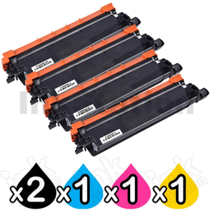 5 Pack Compatible Brother TN-258XL High Yield Toner Cartridges Combo [2BK,1C,1M,1Y]