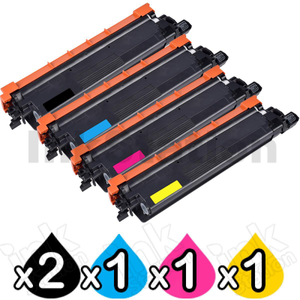 5 Pack Compatible Brother TN-259 Super High Yield Toner Cartridges Combo [2BK,1C,1M,1Y]