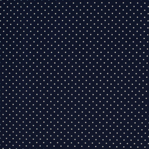 Tissus coton petits pois - Bleu marine et blanc
