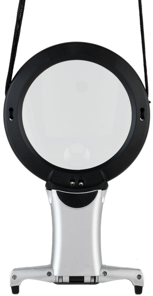 Loupe sautoir avec éclairage LED et socle Daylight