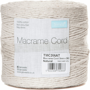 Cordon coton macramé 3 mm naturel
