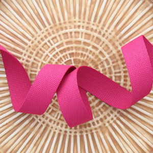 Sangle polyester aspect coton - Fuchsia