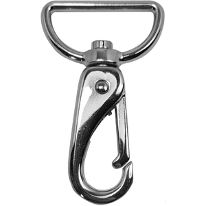 Mousqueton métal premium - Argent 65 x 32 mm