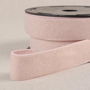 Elastique boxer pailleté - Rose et or
