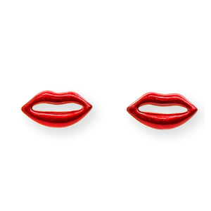 Medium Enamel Lip Stud Earrings