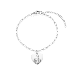 Silver Paperclip Photo Bracelet