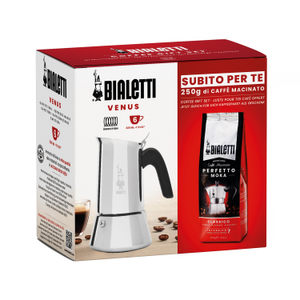 Bialetti - Zestaw kawiarka New Venus 6tz + Kawa Classico 250g