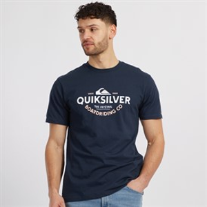 Quiksilver Mens Typed Out T-Shirt Dark Navy
