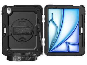 Rugged Impact Case with Strap for iPad Air 11 (2025) - Classic Black