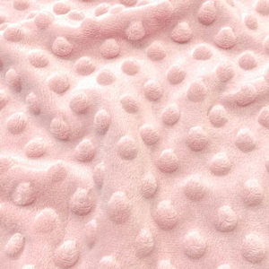 Tissu minky à pois - Rose