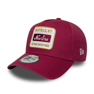 New Era Washed Patch Dark Red 9FORTY E-Frame Adjustable Cap