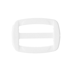 Boucle coulissante plastique blanc 25 mm