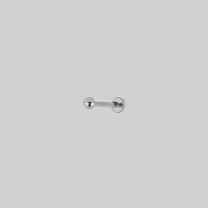Titanium Flatback Stud - Silver - Silver / 1mm