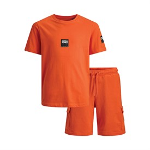 JACK & JONES Boys Drive T-Shirt And Shorts Set Flame