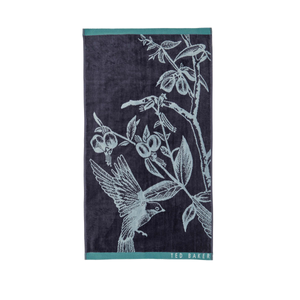 Botanical Birds Towels, Navy