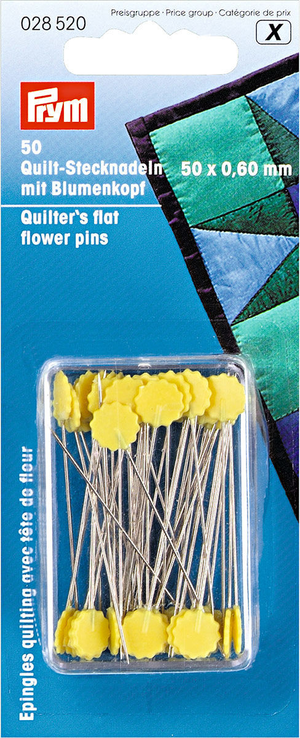 Epingles quilting avec tête fleur