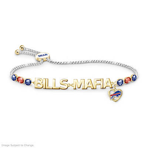 1.5-Carat Crystal Buffalo Bills Fan Cheer Bracelet