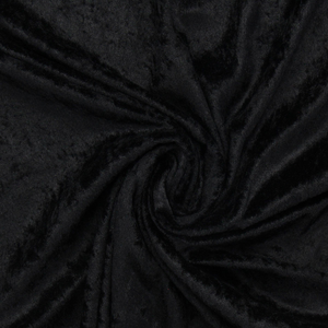 Tissus panne de velours - Noir