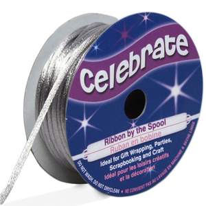 Cordon queue de rat Celebrate argent - 2 mm x 10 mètres
