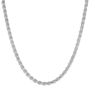 New Sterling Silver 24" Solid Rope Link Chain Necklace 1.5oz