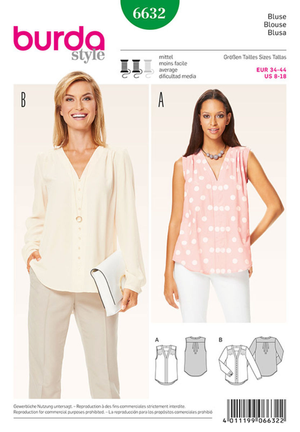 Patron de blouse - Burda 6632