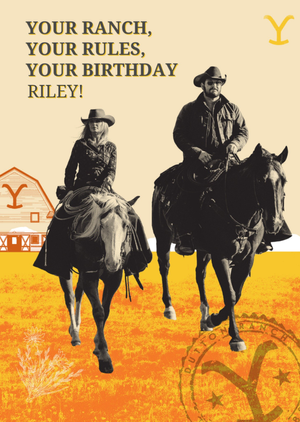 Yellowstone Your Ranch Your Rules Your Birthday Card