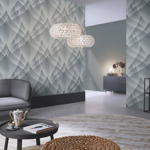 Erismann Lumina Geometric Silver Metallic Wallpaper - 10374-29