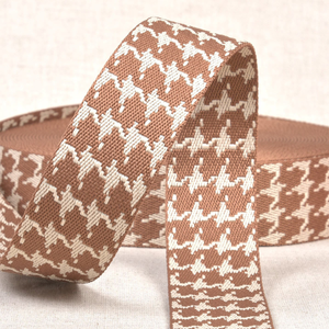 Sangle pied de poule - Marron chocolat