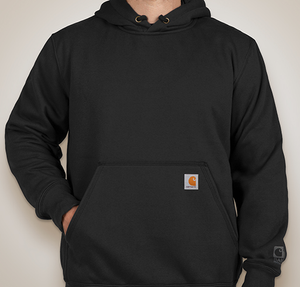 Carhartt Rain Defender Paxton Heavyweight Hooded Sweatshirt - Embroidered - Black
