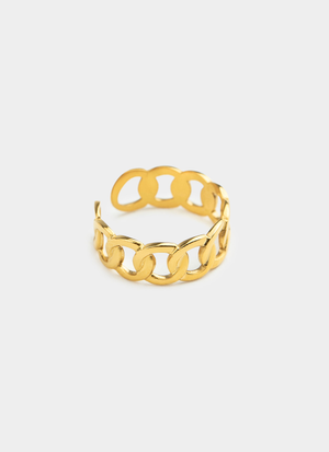 Vendetta Cuban Adjustable Ring - 18K Gold Plated