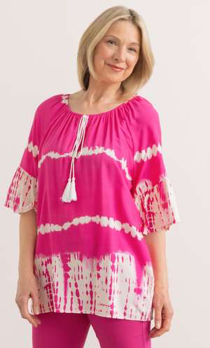 Anna Rose Printed Top - Pink