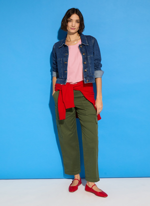 Edith Organic Cotton Cargos - UK 12 | EU 38 | US 08 / Khaki