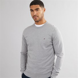 Tommy Hilfiger Mens 1985 Crew Neck Sweater Medium Grey Heather