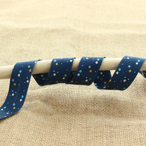 Biais étoiles 20 mm - Bleu nuit