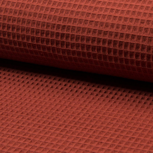 Tissu torchon nid d´abeille - Terracotta